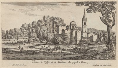 Widok kościoła Madonna del Popolo w Rzymie autorstwa Israël Silvestre