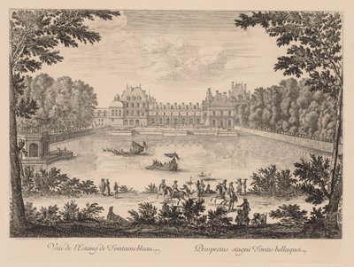 Widok na staw Fontainebleau autorstwa Israël Silvestre
