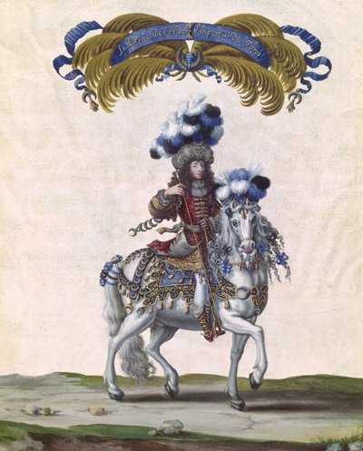 Książę de Conde jako cesarz Turcji, część karuzeli podarowanej przez Ludwika XIV (1638-1715) przed Tuileries, 5 czerwca 1662 r. autorstwa Israël Silvestre the Younger