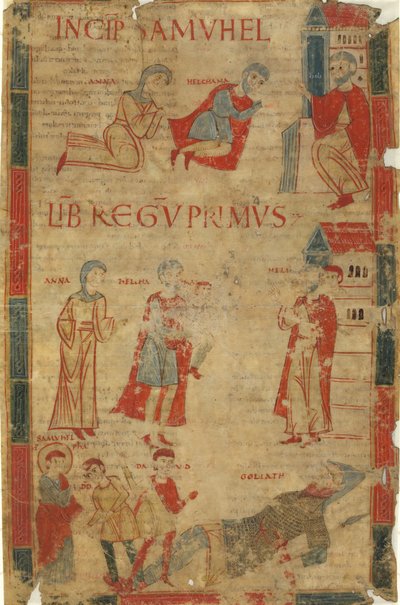 Cztery sceny z Pierwszej Księgi Samuela autorstwa Italian 11th Century