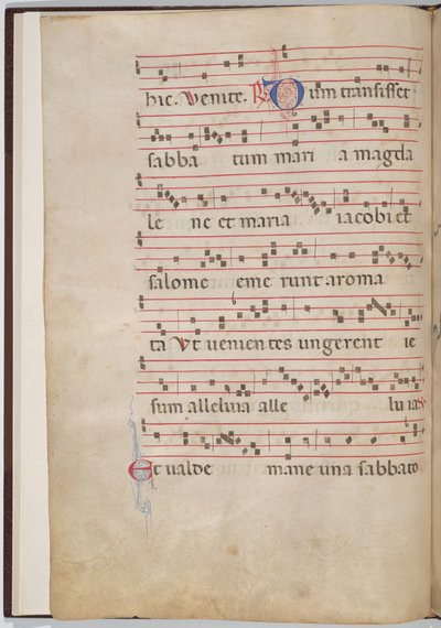 Karta 2 z fragmentu antyfonalnego (verso) autorstwa Italian 13th Century