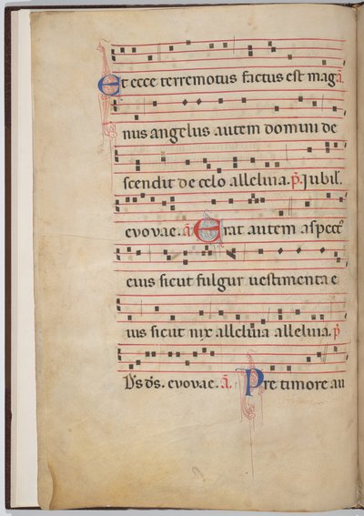 Karta 3 z fragmentu antyfonalnego (verso) autorstwa Italian 13th Century