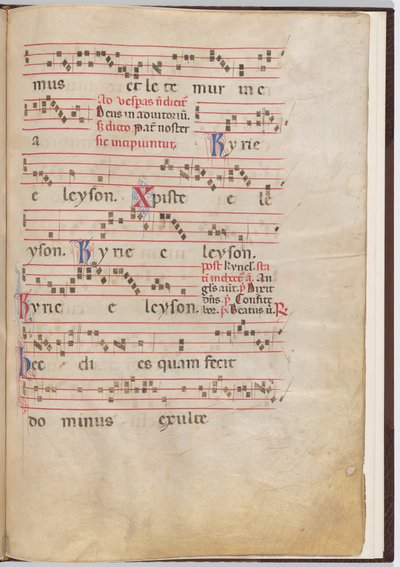 Karta 5 z fragmentu antyfonalnego autorstwa Italian 13th Century