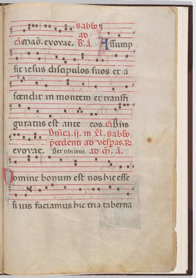 Karta 7 z fragmentu antyfonalnego autorstwa Italian 13th Century