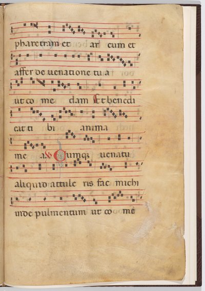 Karta 8 z fragmentu antyfonalnego autorstwa Italian 13th Century