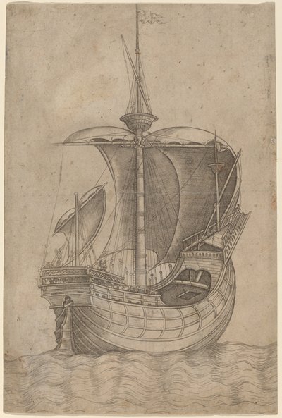 Carrack, kierując się w prawo autorstwa Italian 15th Century