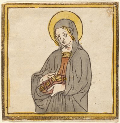 Święta Katarzyna ze Sieny lub Święta Klara z Asyżu autorstwa Italian 15th Century
