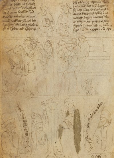 Zniszczenie egipskich bożków [verso] autorstwa Italian 15th Century