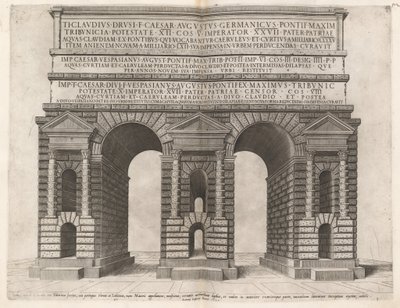 Łuk Klaudiańskiego Akweduktu autorstwa Italian 16th Century