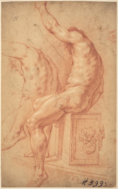 Siedzący akt autorstwa Italian 17th Century