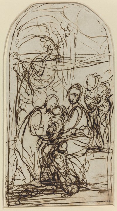 Mistyczne małżeństwo św. Katarzyny? autorstwa Italian 17th Century