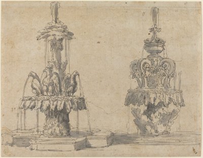 Dwie fontanny autorstwa Italian 17th Century