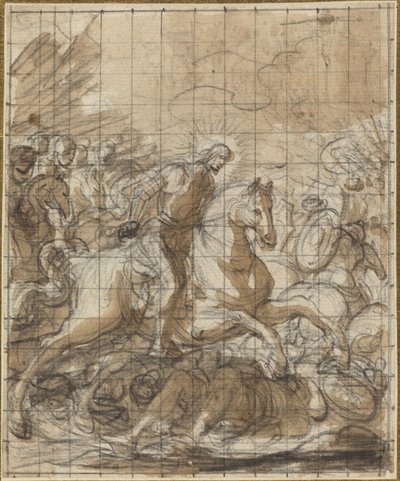 Święty Jakub pokonujący niewiernych autorstwa Italian 17th or 18th Century