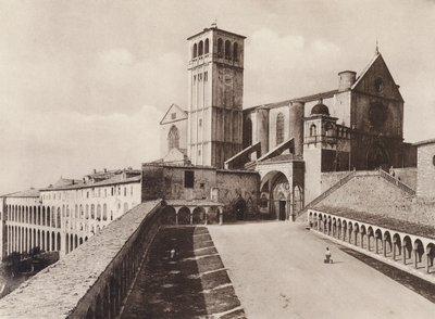 Asyż: Bazylika S. Francesco (zdjęcie czarno-białe) autorstwa Italian Photographer