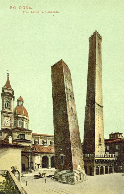 Bolonia, Włochy, Asinelli i Garisendi Towers autorstwa Italian Photographer