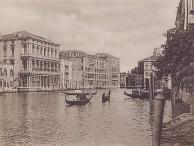 Canal Grande E Palazzo Browning (zdjęcie czarno-białe) autorstwa Italian Photographer