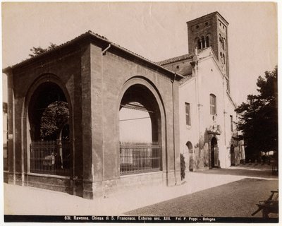 Kościół św. Franciszka, Rawenna, Emilia-Romania, Włochy, fot. Pietro Poppi, Bolonia, ok. 1900 autorstwa Italian Photographer