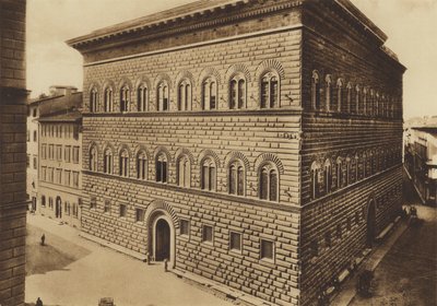 Firenze / Florencja: Palazzo Strozzi (zdjęcie czarno-białe) autorstwa Italian Photographer