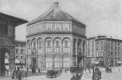 Florencja, Baptysterium (zdjęcie czarno-białe) autorstwa Italian Photographer
