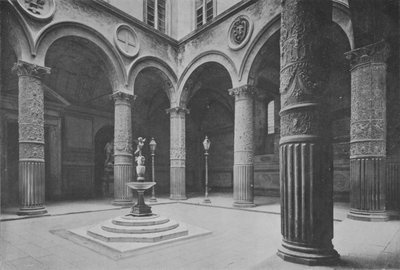 Florencja, Palazzo Vecchio, Cortil (zdjęcie czarno-białe) autorstwa Italian Photographer