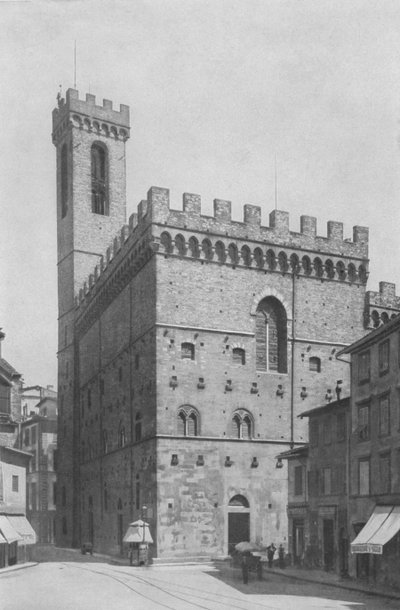 Florencja, Palazzo del Podesta, Muzeum Narodowe (zdjęcie czarno-białe) autorstwa Italian Photographer