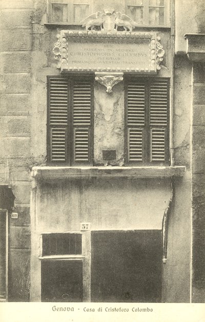 Genua, Włochy, Dom Krzysztofa Kolumba autorstwa Italian Photographer