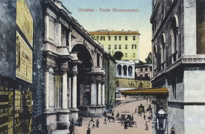 Genua, Most Monumentalny (zdjęcie kolorowe) autorstwa Italian Photographer