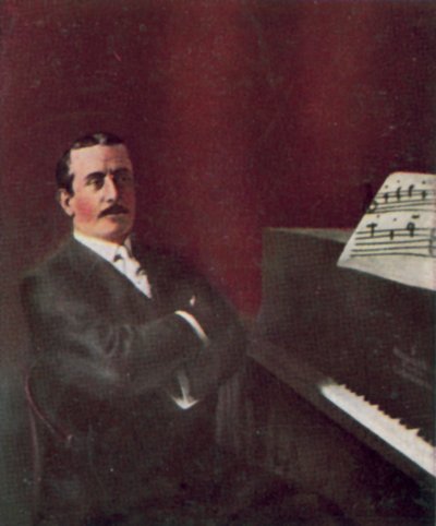Giacomo Puccini, włoski kompozytor (zdjęcie kolorowe) autorstwa Italian Photographer