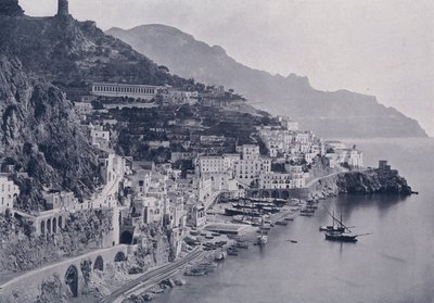Włochy: Amalfi (zdjęcie czarno-białe) autorstwa Italian Photographer