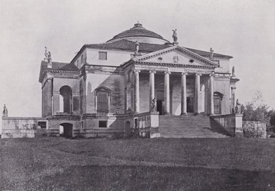 Włochy: Villa Rotonda Palladio, niedaleko Vicenzy (zdjęcie czarno-białe) autorstwa Italian Photographer