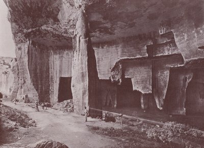 Włochy: Syrakuzy, Latomia del Paradiso (zdjęcie czarno-białe) autorstwa Italian Photographer