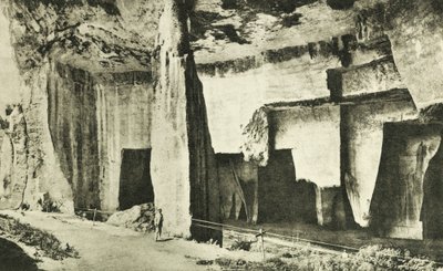 Latomia del Paradiso lub dei Cordari (zdjęcie czarno-białe) autorstwa Italian Photographer