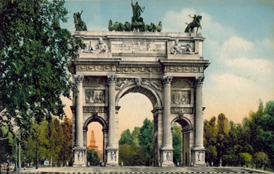 Mediolan / Milan: Arco della Pace (zdjęcie kolorowe) autorstwa Italian Photographer