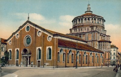 Mediolan: kościół S Maria della Grazie (zdjęcie kolorowe) autorstwa Italian Photographer