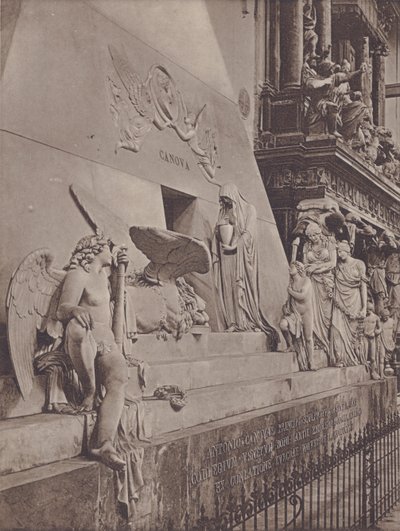 Monumento A Canova (zdjęcie czarno-białe) autorstwa Italian Photographer