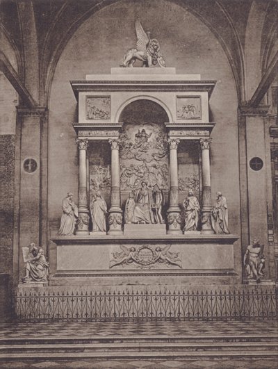 Pomnik Tycjana (zdjęcie b / w) autorstwa Italian Photographer