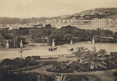 Neapol: Villa Nazionale (zdjęcie czarno-białe) autorstwa Italian Photographer
