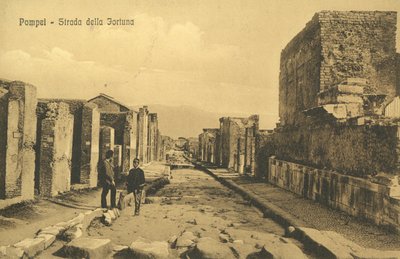 Pompeje, Włochy, Strada Della Fortuna autorstwa Italian Photographer