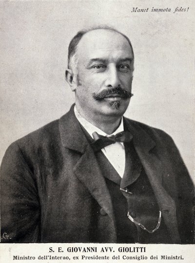 Portret Giovanniego Giolittiego (1842-1928), włoskiego polityka. autorstwa Italian Photographer