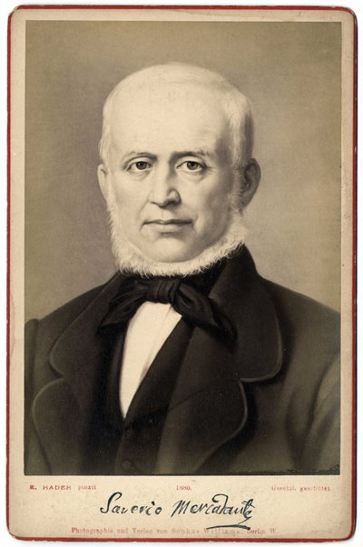 Portret Saverio Mercadante (1795-1870), włoskiego kompozytora. autorstwa Italian Photographer