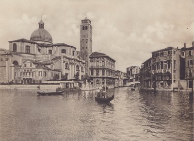 Rio Cannareggio i Palazzo Labia (zdjęcie b / w) autorstwa Italian Photographer