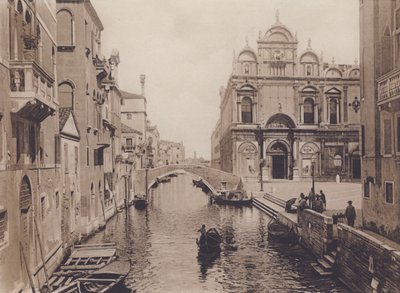 Rio Dei Mendicanti (zdjęcie czarno-białe) autorstwa Italian Photographer
