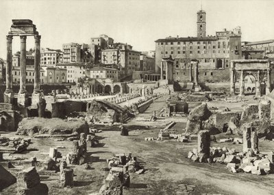 Forum Romanum i Bazylika Julia autorstwa Italian Photographer