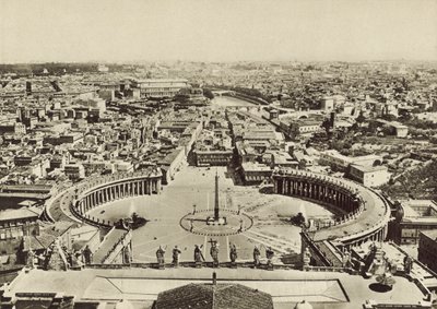 Plac S Peters i Panorama Miasta z kopuły autorstwa Italian Photographer