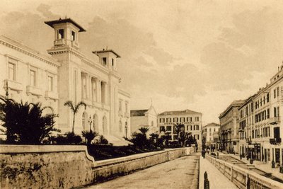 Sanremo, Casino Municipale (zdjęcie czarno-białe) autorstwa Italian Photographer