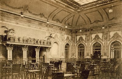 San Remo, Casino Municipale, Ogród zimowy (zdjęcie czarno-białe) autorstwa Italian Photographer