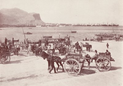 Sycylia: Na nabrzeżu w Palermo (zdjęcie czarno-białe) autorstwa Italian Photographer