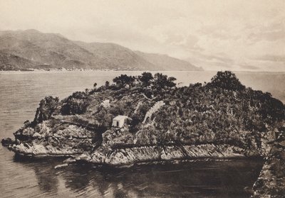 Taormina, Isola S Nicola (zdjęcie czarno-białe) autorstwa Italian Photographer
