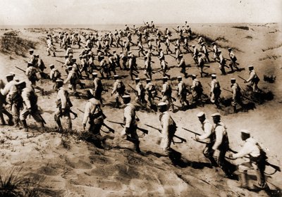 Włoskie lądowanie w Bengazi (lub Bengazi) (Libia) w języku cyrenejskim. autorstwa Italian Photographer