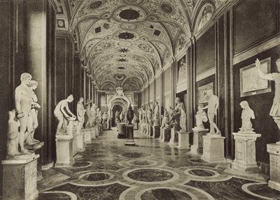 Muzeum Watykańskie, Wnętrze Sali Posągów autorstwa Italian Photographer